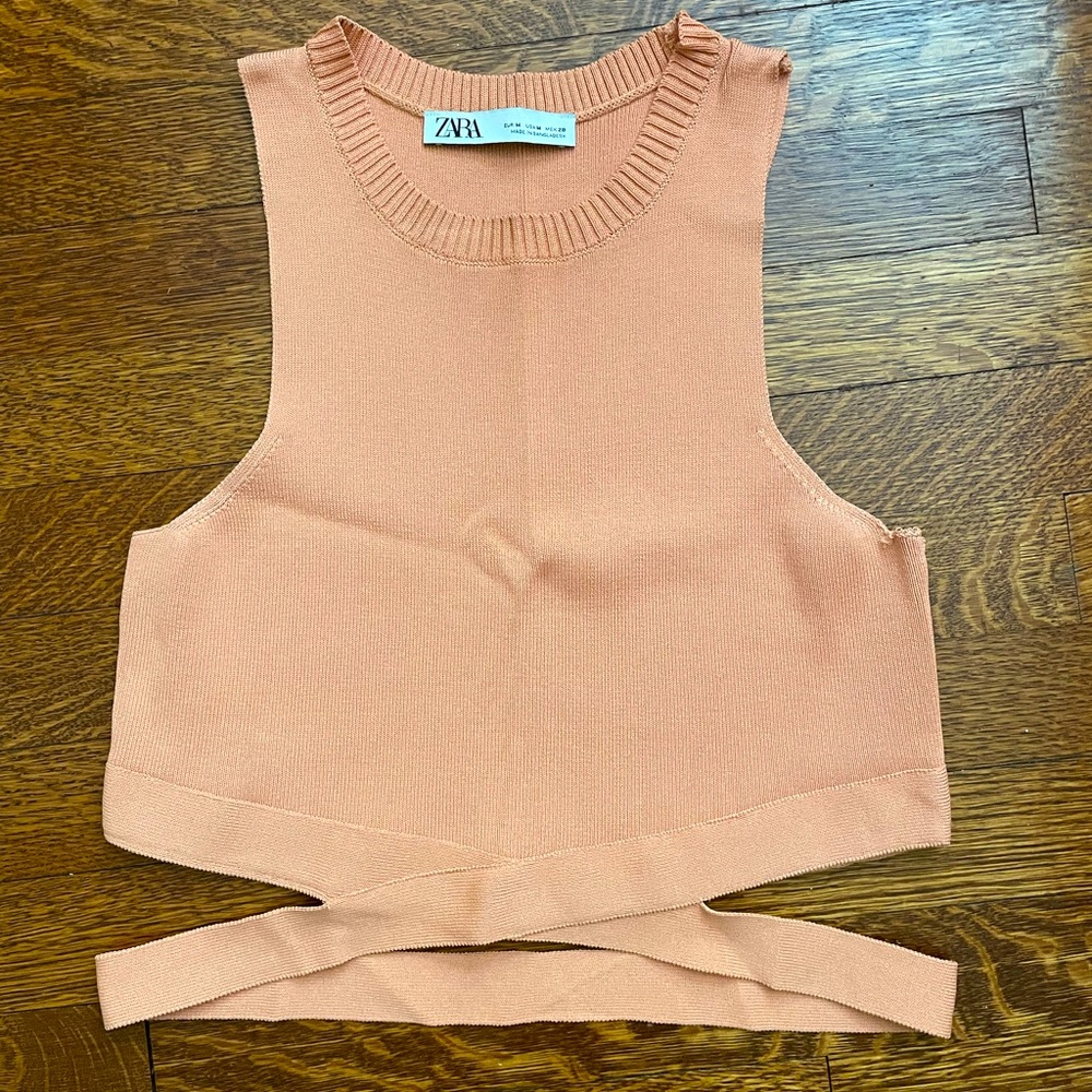 Zara cross over crop top